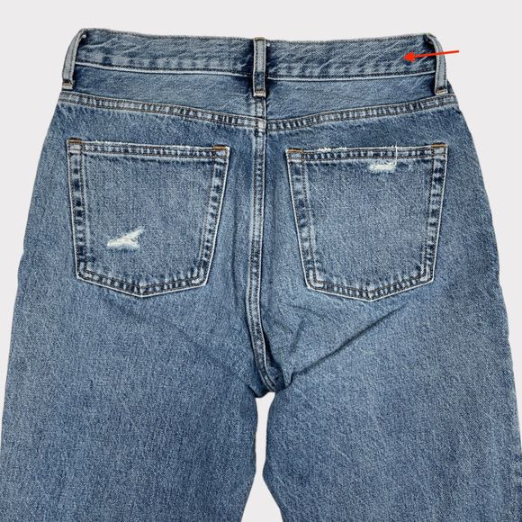EVERLANE The Cheeky Jean Crop Distressed Blue Jeans Women's Size 26 - Picture 8 of 12